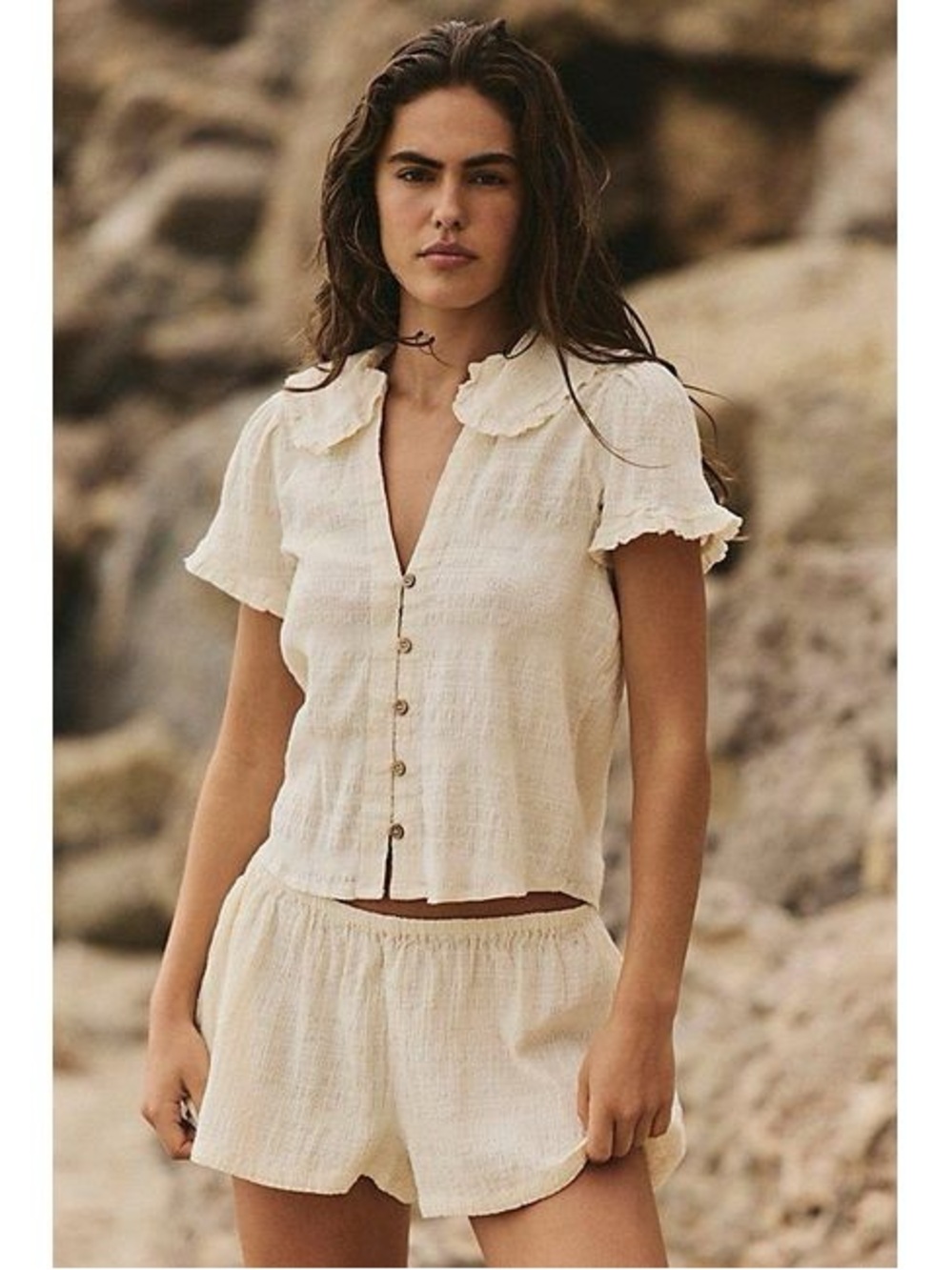 Free People Lovesick Smocked Set XL Free-est